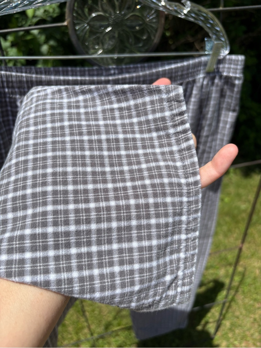 Puritan Gray Plaid Elastic Waist Lounge Sleep Pants 100% Cotton Men's Large Soft - Picture 11 of 14